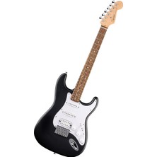 Braventa Collection Squier By Fender Debut Collection Ht Hss Stratocaster Elektro Gitar, Laurel Klavye, Beyaz Vuruş Taht
