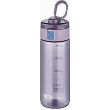 Braventa Collection Tkk 450ML Taşıma Kulplu Kilitlenebilir Kapak Ölçü Skalalı Rahat Içim Spor Matara (Mor)