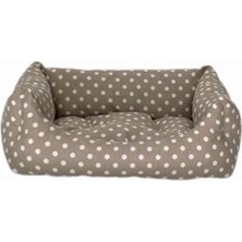 Braventa Collection Pet Comfort Uniform Bej Puantiyeli Kedi ve Köpek Yatağı S 40X50CM