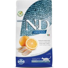 Braventa Collection N&d Ocean Kuru Kedi Maması, Ringa Balığı ve Portakallı, Yetişkin, 1.5 kg
