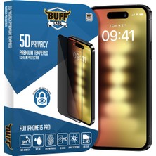 Braventa Collection , iPhone 15 Pro ile Uyumlu 5d Privacy Hayalet Ekran Koruyucu, BF2252, Siyah