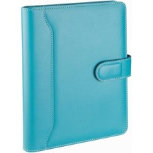 Braventa Collection 2k 5259 Ajanda Tarihsiz Kareli 17X24 Cm. Ajanda/defter Hesap Makineli Suni Deri Organizer, Turkuaz