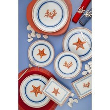 Braventa Collection Kütahya Porselen 18 Parça 6 Kişilik Ikram Seti Sailor Rope