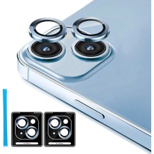 Braventa Collection Idubi iPhone 15 iPhone 15 Için Ultra Ince Yüksek Kaliteli Cam Lens Koruyucu (Mavi (Sierra Blue), 2 A