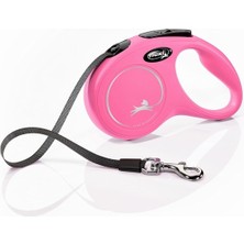 Braventa Collection Flexi New Classic S Beden Pembe 5mt Şerit Tasma