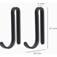 Braventa Collection Sas Haus Siyah 2'li Kanca Askı