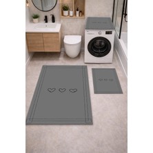 Get Carpet 3’lü Banyo Paspas Takımı – Banyo Paspas Takımı Ve Çamaşır Makine Örtüsü Matı Dijital Baskılı, Yıkanabilir, Klozet ve Makine Önü Set