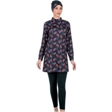 Fm Fantasy 3310 Bayan Yaprak  Desenli Tesettür Mayo