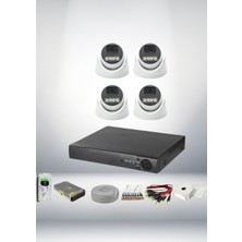 GoVision Iç Mekan 4'lü Dome Kamera Seti 2mp 3.6mm Full Color Serisi + 500 GB Hard Disk