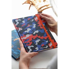 Braventa Collection Le Color Kamuflaj Defter Kareli Turuncu 17X24 cm