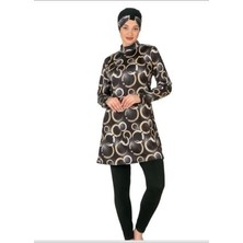 Fm Fantasy 3414 Bayan Desenli Tesettür Mayo