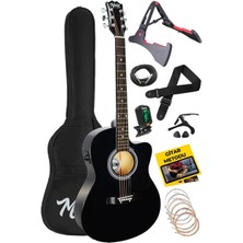 Braventa Collection RG-560BK Pack Siyah Elektro Akustik Gitar Full Set Ekolayzerli 40 Inç 4/4 Yetişkin