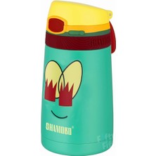 Braventa Collection Fiftyfifty Çocuk 350 ml Pipetli Paslanmaz Çelik Termos Bpa Içermez 7 Renk (Açık Yeşil)