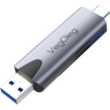 Braventa Collection Veggieg Type-C ve USB 3.0 Sd-Microsd Tf Kart Okuyucu