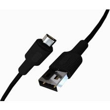 Braventa Collection Remorax Micro USB Hızlı Şarj Kablosu (Siyah + Siyah Uç) (120 Cm)