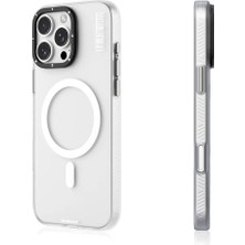 Braventa Collection Youngkit iPhone 16 Pro Max Uyumlu Kılıf Magsafe ile Uyumlu Youngkit Hidden Sand Serisi Kapak Beyaz