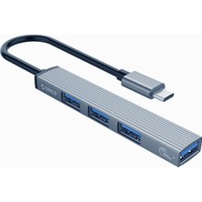Braventa Collection Orıco Hub Usb-C 1 x Port Usb-A 3.1, 3 x Port Usb-A 2.0, Alüminyum