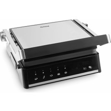 Braventa Collection Homend Grilliant 1341H Inox Gövdeli, Döküm Plakalı, 5 Programlı, LED Ekranlı Grill Tost Makinesi ve