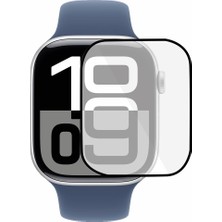 Braventa Collection Microcase Watch Series 10 46MM Tam Kaplayan Kavisli Ekran Koruyucu 3D Pet Film - Siyah AL3385