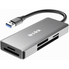 Braventa Collection S-Link SL-CR51 Type C ve Usb3.0 To Cf/sd/m2 Ngff/micro Sd/ms 5 In 1 Metal Kart Okuyucu