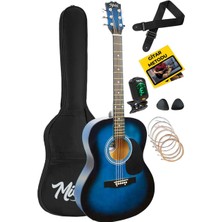 Braventa Collection RG-530BL Kaliteli Mavi 40 Inç Akustik Gitar Seti 4/4 Yetişkin