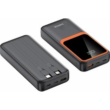 Braventa Collection 20000 Mah Lightning Type-C Çıkışlı Dijital Göstergeli Powerbank Siyah Pb-70