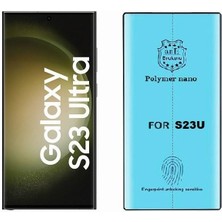 Braventa Collection S23 Ultra ile Uyumlu Polymer Nano Tam Kaplama Ekran Koruyucu – Esnek Tpu Film, Kavisli Full Cover, Ç
