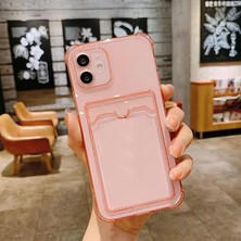 Braventa Collection Ggm Aksesuar iPhone 12 ile Uyumlu Şeffaf Yapıya Sahip Arka Ksımında Kartlık Bölmeli Kolay Kullanım S