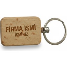 Kişiye Özel Mini Dikgörtgen Ahşap Anahtarlık – Firma Ismi ve Isim Yazılı Lazer Gravür Anahtarlık – Kurumsal Promosyon & Özel Tasarım