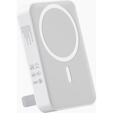 Braventa Collection 10000MAH Magsafe Powerbank Standlı PD20W Taşınabilir Kablosuz Hızlı Şarj Cihazı Beyaz