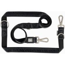 Braventa Collection Max & Molly Pets Matrix 2.0 Çok Fonksiyonlu Köpek Gezdirme Kayışı (Siyah, L)