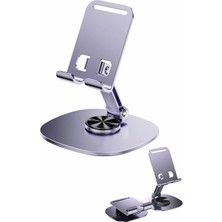 Braventa Collection Kyrotech Metal Alüminyum 360 Derece Dönebilen Yk Masa Üstü Telefon Tutucu, Yüksekliği Ayarlanabilir,