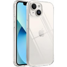 Braventa Collection iPhone 13-14 ile Uyumlu Cyrstal Şeffaf Silikon Kılıf Arkası Sert Polikarbonat Kenarları Yumuşak Tpu