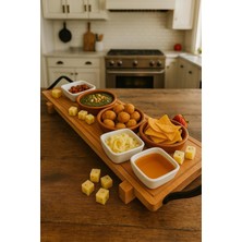 Braventa Collection Ahşap Servis ve Sunum Tahtası, Masif Kuruyemiş ve Meyve Sunum Tahtası, Kahvaltı Sunum Tepsisi - 70 C