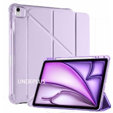 Braventa Collection iPad 11.nesil A16 11INÇ/10.NESIL 10.9inç ile Uyumlu Kılıf Kalem Bölmeli Trifolding Case Lila