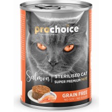 Braventa Collection Prochoice Kısırlaştırılmış Kediler Için, Tahılsız, Somon Balıklı Ezme, 400 G x 12 Adet