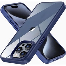 Braventa Collection iPhone 15 Pro Için Hybrid Serisi Arkası Kristal Şeffaf Polikarbonat Kenarları Silikon Kamera Lens Çe