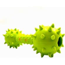 Braventa Collection Tasma Market Diş Kaşıma Tartar Önleyici Zilli Dumbell Köpek Eğitim Oyuncağı Yeşil