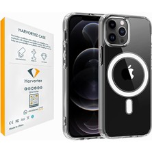 Braventa Collection Harvortez iPhone 12/12 Pro ile Uyumlu Şeffaf Güçlü Manyetik Kılıf, Ultra Berrak, Pc Çevre Dostu Malz