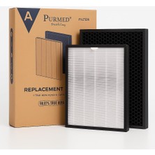 Braventa Collection Purmed Fakir Luminoso Uyumlu Filtre – True Hepa + Aktif Karbon | 2‑aşamalı Hava Temizleyici Yedek Pa