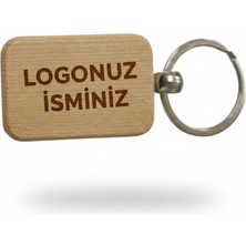 Kişiye Özel Mini Dikgörtgen Ahşap Anahtarlık – Logo ve Isim Yazılı Lazer Gravür Anahtarlık – Kurumsal Promosyon & Özel Tasarım