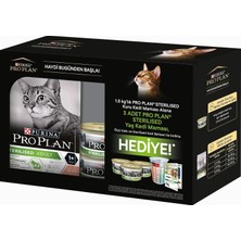Braventa Collection Pro Plan Sterilised Somonlu Kuru Kedi Maması 1.5 kg +3 Pouch Hediye