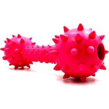 Braventa Collection Tasma Market Diş Kaşıma Tırtırlı Yüzey Zilli Dumbell Köpek Oyuncağı Mor