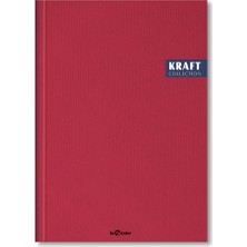 Braventa Collection Lé Color 2017115/1 Kraft Defter Sert Kapaklı, Spiralli, 1.hamur Kağıt, 200 Sayfa, Bordo