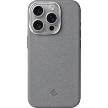 Braventa Collection iPhone 16 Pro Için Magsafe ile Uyumlu Çizilmeyen ve Parmak Izi Tutmayan Deri Görünümlü Metal Tuşlu V