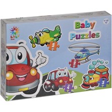 LTG Nova Mey Ithalat® LCBYB00 Kids Baby Puzzles - Taşıtlar / 2+2+3+4 Parça Puzzle / +1 Yaş