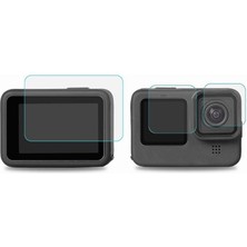 Braventa Collection Ayex Hero 9 Temperli Cam Ekran Koruyucu, Gopro Hero 9, 10, 11, 12 ile Uyumlu