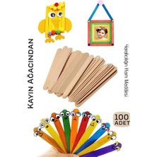 LTG Nova Mey Ithalat® Steril Ahşap Boyanabilir Oyun Çubukları 100 Adet Pürüzsüz Dokulu Dayanıklı 14 cm