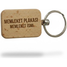 Kişiye Özel Mini Dikgörtgen Ahşap Anahtarlık – Memleket Plakası ve Ismi Yazılı Lazer Gravür Anahtarlık – Anlamlı Özel Tasarım Hediye