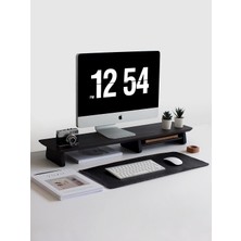 Braventa Collection Fagus Wood Bilgisayar Yükseltici, Monitör Standı, Ahşap Ekran Yükseltici (Ceviz)